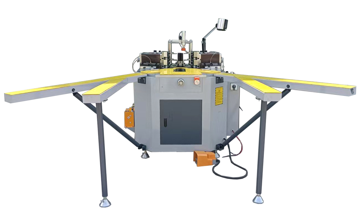 鋁門窗重型同步組角機